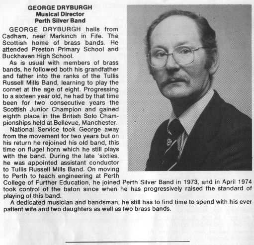 Program Excerpt - George Dryburgh, Musical Director