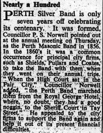 Cutting - Seven years from band's centenary